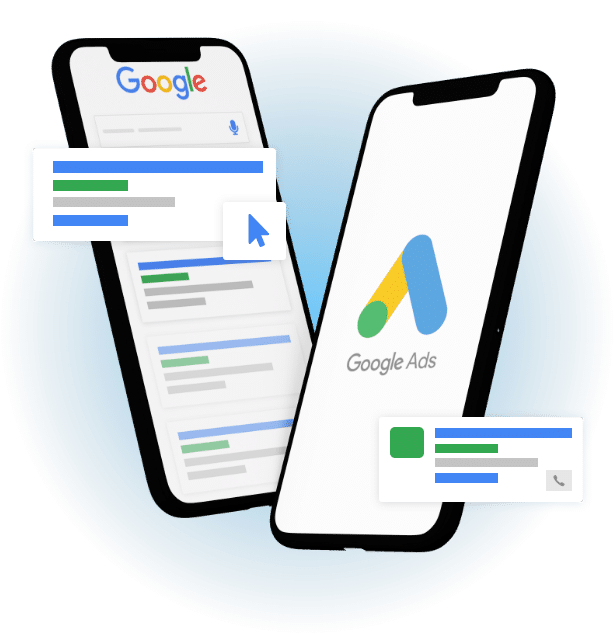 PPC and Google Ads example on Mobile